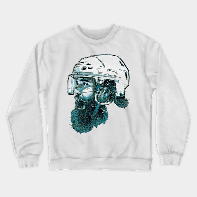 Brent Burns Seattle Bust Crewneck Sweatshirt by stevenmsparks